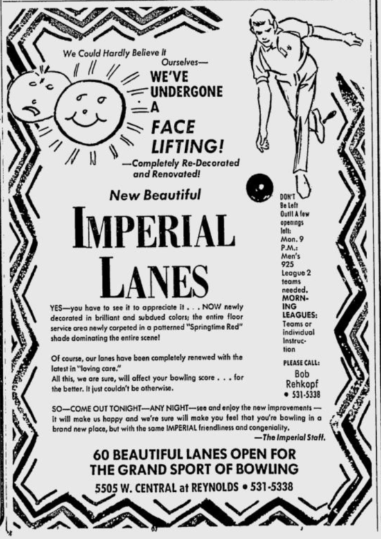 Imperial Lanes, 5505 W. Central Ave. Retro Toledo Metro
